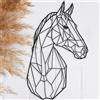 keluly Decorazione in metallo - Scultura da parete galleggiante, con ombre, in acciaio (43 x 31 cm, cavallo)