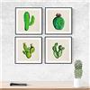 Nacnic Set di Poster Quadrati di Cactus. Decorazione murale di piante e frutta per un tocco estivo in casa, ufficio, negozi... Dimensione 25x25 cm, senza cornice.