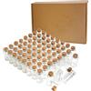 CLTPY 105 Mini Bottiglie di Vetro da 10 ml con Tappo di Sughero - 22 x 50 mm Provette con Tappo di Sughero, Piccole Bottiglie di Vetro per Gioielli Fai da Te, Bomboniere