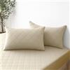 YSTELLAA Federe Cuscino Letto 50x80cm (Set di 2), Cachi | Federe Copricuscini Letto Antigraffio, Federa da Cuscino Antiacaro, Chiusura a Busta, Ipoallergico Resistenti