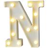 KINGCOO Numero Lettere Decorative,KINGCOO Bianco Caldo LED Lettera Luminosa Accende Luci Dell'alfabeto A batteria per L'attaccatura Parete Decorativa Festival Natale Festa Nuziale Compleanno(N)