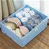 Generic Scatola organizzatrice per biancheria intima pieghevole, contenitore di stoccaggio, organizzatore per cassetti con scomparti, scatola organizzatrice portatile in tessuto per calzini, lingerie, armadio