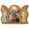 F.LLI BONELLA Fratelli Bonella | Trittico devozionale in legno della Maria che scioglie i nodi 6x9cm | Made in Italy