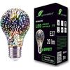 greenandco Lampadina a LED effetto fuochi d'artificio 3D per un'illuminazione d'atmosfera decorativa E27 A60 4W 20lm 360° 230V, nessun sfarfallio, non dimmerabile