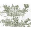 Italian Home Textile Company Toile De Jouy Tessuto al Metro | Diversi Colori Disponibili | Made in Italy | 100% Puro Cotone | Altezza 180 cm o 305 cm (Verde, 1 metro x 1,80 m Altezza)