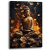 Printerland Quadro Moderno Verticale BUDDHA ZEN Quadri moderni Buddhismo Cucina Ristorante PUB su tela da Parete XXL grande Stampa su tela canvas Sala Pranzo Decorazione Murale muro Arredo (30x40 cm, 5)