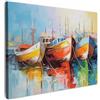 MuchoWow© Quadri Moderni Soggiorno Poster Da Parete Decorazioni Muro | 70x50 cm - Salotto Quadro Grande Foto Con Cornice Stampe Su Tela Camera Da Letto Cucina AstrattiBarche - Arte - Pittura
