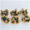 C.X.Y. 144 bacche (Set 12 Fiori da 12 pistilli bacche) bomboniera confezione scatola fiore fai da te (ORO)