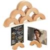 Gipizi 6 Pezzi Segnaposto Legno di Faggio, A6 Supporto Menù da Tavolo per Ristoranti, Legno Porta Foto per Matrimoni, Banchetti e Feste (6 Pezzi)