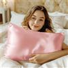 Generic Federa in seta di gelso per capelli e pelle, straordinariamente liscia e morbida, federa in seta di dimensioni king con chiusura a busta 51x102 cm, regalo per donne e uomini (rosa antico, 1 confezione