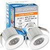 Sigmaled lighting, MINI FARETTO LED 3W, Dimmerabile, 300lumen, Luce Calda 3000K, Spot Tondo incasso in alluminio, 220V / 240V AC Driver NON NECESSARIO, 2 Spots