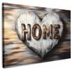 MuchoWow© Quadro Su Tela Grandi Dimensioni Quadri Moderni Soggiorno Stampa | 120x80 cm - Di Foto Decorazione Camera Letto Da Parete Con Cornice Dipinti Casa - Cuore - Aspetto legno - Amore
