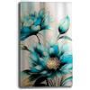 Printerland Quadri Moderni Soggiorno Verticale FIORI Quadro moderno FIORE Celeste da Parete grande XXL Stampa su tela Canvas Decorazione Murale muro Arredo Camera da letto Cucina (7, 40x70 cm, Canvas intelaiato)
