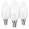 Lepro Lampadina LED E14 C37 470LM, 4.2W ≈ 40W, 2700K,Angolo 250°, 3 Pcs | Non Dimmable, CRI>80, LED Lampadina Super Luminosa, Nessuno Sfarfallio, Risparmio Energetico Superiore al 89%