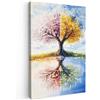 MuchoWow© Quadro Moderno Soggiorno Decorazioni Da Parete Quadri Su Tela Da | 40x60 cm - Salotto Grandi Foto Con Cornice Stampe Su Tela Camera Da Letto Albero - Arte - Stagioni - Primavera - Autunno