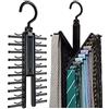Duokon Portacravatte Accessori Armadio Organizzatore Reggicalze Regolabile con Croce X Tie Rack Sciarpe Hook 20 Righe