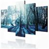 decomonkey Quadri Moderni Soggiorno Natura Astrazione, 5 pezzi, 200x100 cm | Tela strutturata su telaio in legno, decorazione per camera da letto e ufficio, Quadro Stampa su Tela