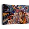 ARTTOR Quadri Moderni su Tela 120x80 cm Stampe da Parete Cultura Persone - 3481 | Jazz Musica Squadra Quadro Decorativo XXL 1 pezzo Soggiorno Camera da Letto Arte da Parete Decorazione da Parete ARTTOR