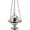NKlaus turibolo con catena 15cm ciotola interna brucia incenso ottone nichelato deco 7586