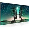 Runa Art Quadri Moderni Amanti 1 Pezzo L'immagine Tela Non Tessuta Soggiorno Corridoio Albero astratto Turchese 044812a