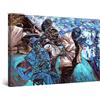 Startonight Quadro su Tela Pittura Blu Musica JAZZ - Grandi Quadri Moderni Astratti - Stampe Grande per Soggiorno Stampe Incorniciate 80x120 cm, Decorazione Parete, Idea Regalo Elegante