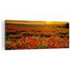 ARTTOR Stampe da Parete Moderne 100x40 cm Quadro su Tela Botanica Paesaggi - 3643 | Papavero Fiore Prato Quadro Decorativo Grande 1 pezzo Soggiorno Camera da Letto Arte da Parete Decorazione da Parete ARTTOR
