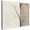 MuchoWow© Quadro Camera Da Letto Quadri Soggiorno Decorazione Parete Quadri | 80x60 cm - Moderni Su Tela Stampe Foto Con Cornice Quadretti Poster Casa Wabi-Sabi - Pianta - Beige