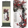FOVNOT Asiatico Decorazione Parete，Pittura Cinese Quadro Verticale Arazzo da Parete，Bellissimo Seta Pergamene Quadri Verticali Lunghi Usato per Decorazioni Parete Camera da Letto