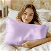 Generic Federa in seta di gelso per capelli e pelle, straordinariamente liscia e morbida, federa per cuscino di dimensioni standard con chiusura a busta 51x66 cm, regalo per donne e uomini (lavanda, 1