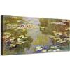 Generico Claude Monet - Ninfee - quadro stampa su tela con telaio in legno - 100x50 cm