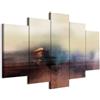 murando - Quadri Moderni per Camera da Letto, Paesaggio Astratto 200x100cm | Chiodi Inclusi, 5 Pezzi, Quadro Moderno, Canvas con Struttura, Componibili, Resistenti Allo Sbiadimento, Produzione Europea