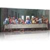 FajerminArt Grande Stampa su Tela Con Cornice Ultima Cena Quadri Moderni Immagine pittura su tela soggiorno camera da letto Cucina Ufficio ristorante Decorazione Murale 120x50cm