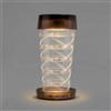 KUTYNA LaFlaminia, Lampada da Tavolo Ricaricabile Senza Fili, Prodotto di Design Made in Italy, Design Telescopico, LED, Altezza e Luminosità Regolabili, Batteria 4400mAh fino a 15 Ore, Fumé Marrone