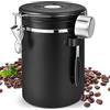 Royouzi Barattolo Per Caffè Ermetico In Acciaio Inox 1,8 L | Contenitore per Chicchi in Acciaio Inox, Sottovuoto per Chicchi di Caffè, Polvere di Caffè, Tè, Noci, Zucchero