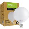 Maxled, Light is Led! G120 Globo Lampadine LED Attacco E27 20W (Equivalenti a 160W) Attacco a Vite Grande 2100 Lumen Lampadine Grandi A Palla 4000K Luce Naturale Ø120 x 158mm Sfera Grande