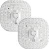 WULUN Modulo LED Circolare Quadrata, Kit di conversione soffitto da 36 Watt, Con Magnete, Bianco Freddo 6000K, Pannello a LED, 8.27 pollici, 3200 lumen, 165V-265V, Non dimmabile, 2 Pezzi