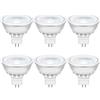 Auting GU5.3 MR16 LED 12V 5W 2700K 560LM 6 Pezzi | Faretti in alluminio non dimmerabili con angolo 38° per illuminazione mirata e risparmio energetico domestico