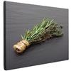 MuchoWow© Quadri Grandi Dimensioni Quadretti Da Parete Quadro Moderno | 70x50 cm - Camera Da Letto Stampa Foto Su Tela Soggiorno Cornice DecorazioniTimo - Erbe - Verde - Tavolo - Cucina - Pietra