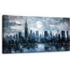 MHARTK66 Quadri Moderni Soggiorno Grandi, 50x100 cm Stampe da Parete Scena Notturna in Città, Quadro Camera da Letto Su Tela Decorazioni Parete Bagno Cucina Ufficio Sala Da Pranzo