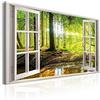Visario quadro su tela Paesaggio Finestra Bosco 120x80 cm 5001