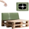 SYLC Impermeabili Fodere Per Cuscini Pallet Da Esterno, Elastico Terciopelo Copri Cuscini Per Bancali, Protezione Per Mobili Divano Giardino Lavabile (Avocado,Back 120×40×10/20cm)