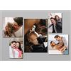 LaboratorioRadice Stampa foto su tela personalizzata con 5 foto - Set Gallery 90x70 cm diviso su 5 pannelli in legno - Quadri su tela personalizzati - Idea Regalo - Composizione 90x70 cm
