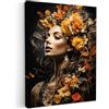 MuchoWow© Quadri Camera Da Letto Stampe Da Parete Quadro Su Tela Moderni | 50x70 cm - Decorazioni Murali Soggiorno Foto Quadretti Ingresso Casa Muro Donna - Ritratto - Fiori - Vivace