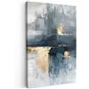 MuchoWow© Quadri Con Cornice Decorazione Quadri Per Camera Da Letto | 80x120 cm - Quadretti Da Parete Moderni Quadro Moderno Soggiorno Grande Foto Su TelaArte - Grigio - Oro - Astratto