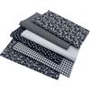 aufodara 6 Pezzi 50 x 80 cm Tessuto Artigianale Tessuti Tessuto Cotone Grande Stoffa Patchwork Cucito Creativo Stoffe a Metro Materiali per Hobby Creativi Fatto a Mano (Nero)