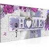 Runa Art Quadri Moderni Home 1 Pezzo Tela Non Tessuta Soggiorno Corridoio Muro di Pietra Grigio Viola 013712b