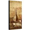 Wallazz Quadro su Tela Piemonte - Quadri Moderni Soggiorno - Torino, Novara, Alessandria, Asti, Cuneo, Alba, Stresa - Stampa su Tela Canvas HD - Quadro Moderno Soggiorno 60x120 cm