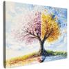 MuchoWow© Quadro Moderno Soggiorno Decorazioni Da Parete Quadri Su Tela Da | 70x50 cm - Salotto Grandi Foto Con Cornice Stampe Su Tela Camera Da Letto Albero - Arte - Stagioni - Primavera - Autunno