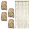 MIUUIPI 4 tende a fili per porta, 100 x 200 cm, con brillantini, per porta del balcone, a fili, per decorazioni per matrimoni, feste (champagne)