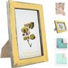 ZFKXGS Cornice Foto 9x14 cm Cornice Portafoto Legno Vintage Giallo Cornici Foto da Tavolo Portafoto da Parete Retro in Difficoltà Photo Frame Piccola Decorazione Fotografica di Matrimonio Cartolina